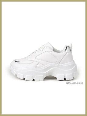 Women's Chunky Platform Sneakers Lace-Up Casual Fashion Walking Sport Rave Shoes